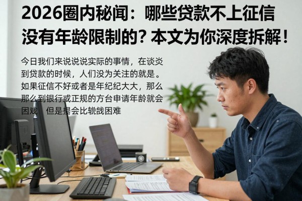 2026圈内秘闻：哪些贷款不上征信没有年龄限制的？本文为你深度拆解！