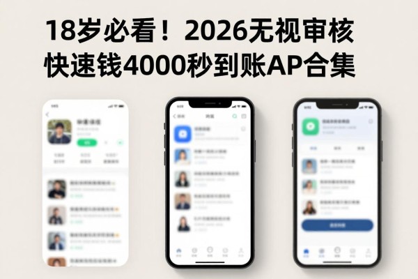 18岁必看！2026无视审核快速借钱4000秒到账APP合集，今日速码