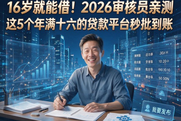 16岁就能借!2026审核员亲测这5个年满十六的贷款平台秒批到账