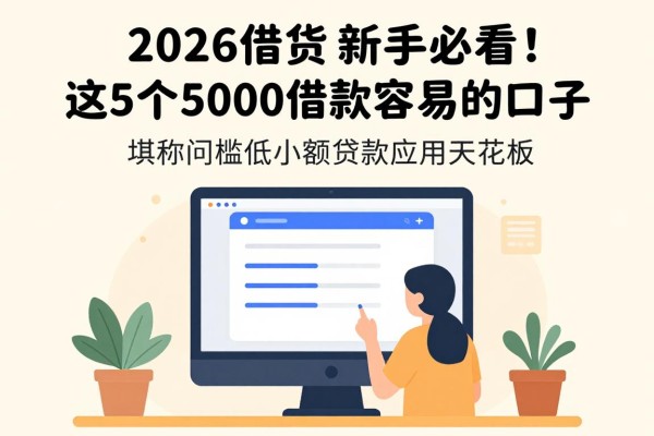 2026借贷新手必看!这5个5000借款容易的口子,堪称门槛低的小额贷款应用天花板