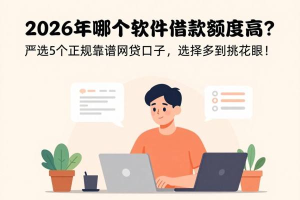 2026年哪个软件借款额度高？严选5个正规靠谱网贷口子，选择多到挑花眼！