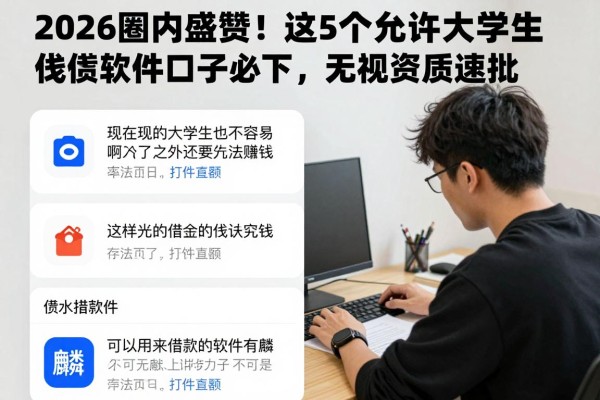 2026圈内盛赞！这5个允许大学生借钱的软件口子必下，无视资质速批