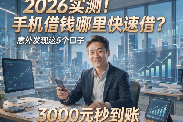 2026实测！手机借钱哪里快速借？意外发现这5个口子，3000元秒到账！