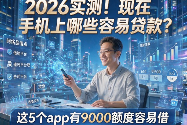 2026实测!现在手机上哪些容易贷款?这5个app有9000额度容易借
