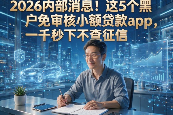 2026内部消息！这5个黑户免审核小额贷款app，一千秒下不查征信