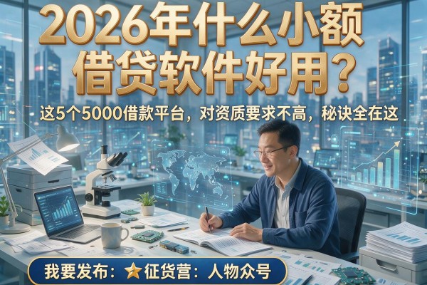 2026年什么小额借贷软件好用？这5个5000借款平台对资质要求不高，秘诀全在这！