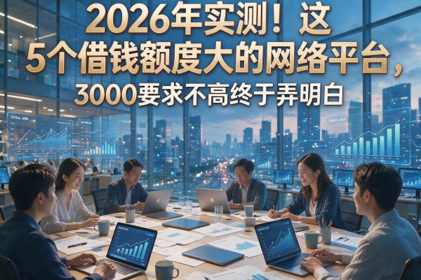 2026年实测！这5个借钱额度大的网络平台，3000要求不高终于弄明白！