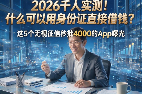 2026千人实测！什么可以用身份证直接借钱？这5个无视征信秒批4000的App曝光