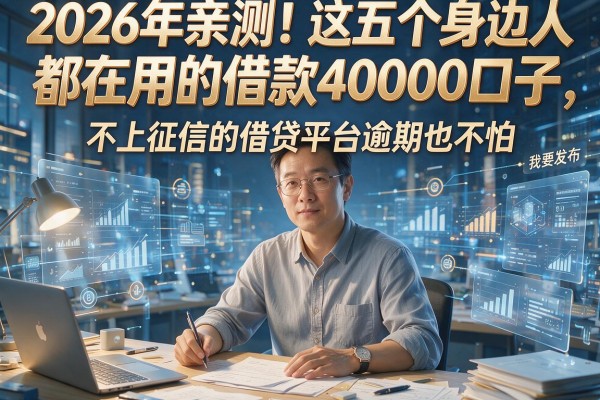 2026年亲测！这五个身边人都在用的借款4000口子，不上征信的借贷平台逾期也不怕？