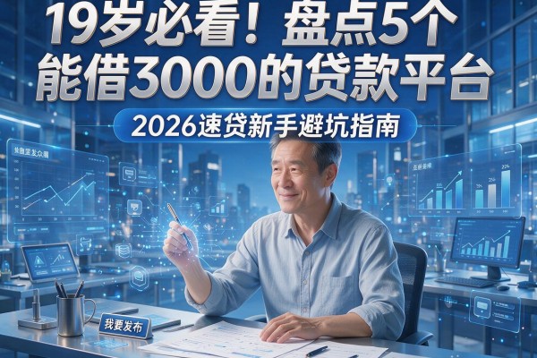 19岁必看!盘点5个能借3000的贷款平台,2026速贷新手避坑指南