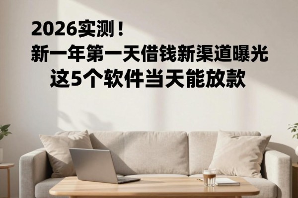2026实测!新的一年第一天借钱新渠道曝光,这5个软件当天能放款