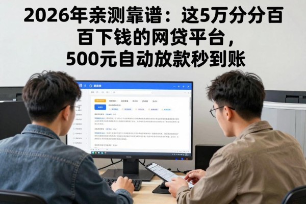2026年亲测靠谱:这5个百分百下钱的网贷平台,500元自动放款秒到账