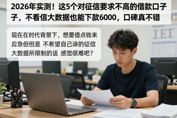 2026年实测！这5个对征信要求不高的借款口子，不看征信大数据也能下款6000，口碑真不错