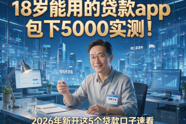 18岁能用的贷款app包下5000实测！2026年新开这5个贷款口子速看