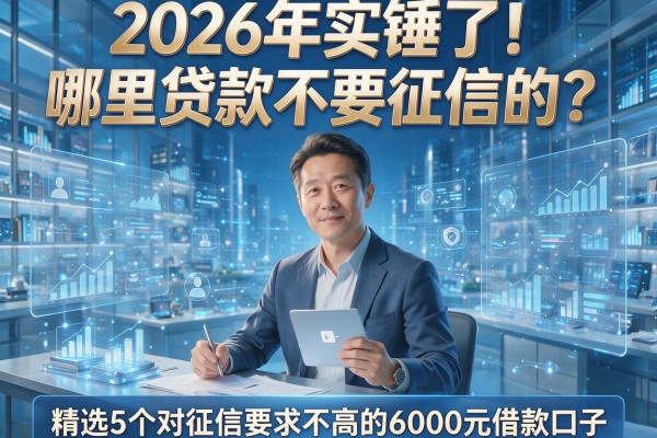 2026年实锤了！哪里贷款不要征信的？精选5个对征信要求不高的6000元借款口子