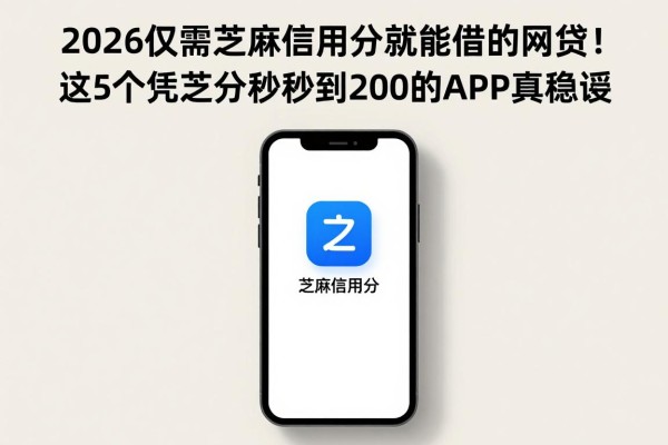 2026仅需芝麻信用分就能借的网贷!这5个凭芝麻分秒到账2000的APP真稳妥