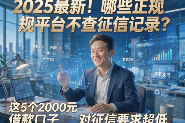 2025最新！哪些正规平台不查征信记录？这5个2000元借款口子对征信要求超低