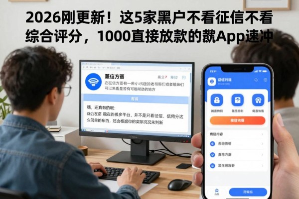 2026刚更新!这5家黑户不看征信不看综合评分,1000直接放款的借款app速冲