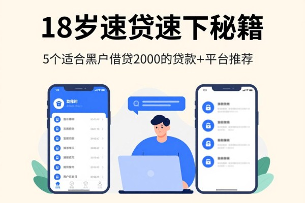 18岁黑户必看！2026速贷速下秘籍：5个适合黑户借钱2000的贷款平台软件推荐