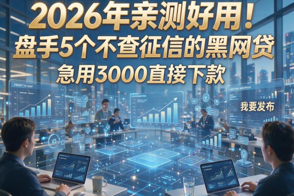 2026年亲测好用!盘点5个不查征信的黑网贷,急用3000直接下款