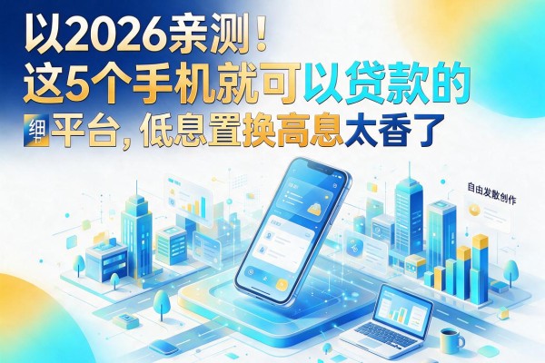 2026亲测!这5个手机就可以贷款的平台,低息置换高息太香了
