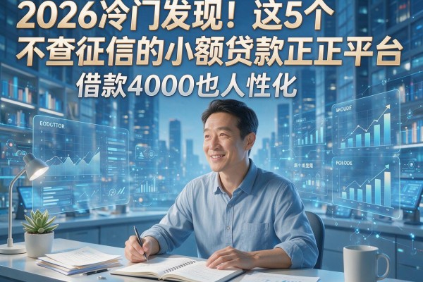 2026冷门发现！这5个不查征信的小额贷款正规平台，借款4000也人性化