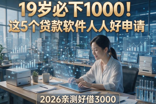 19岁必下1000！这5个贷款软件人人好申请，2026亲测好借3000