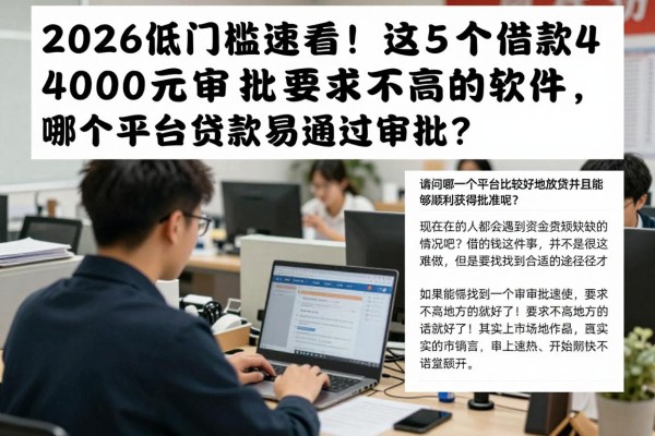 2026低门槛速看！这5个借款4000元审批要求不高的软件，哪个平台最好贷款容易通过审批？
