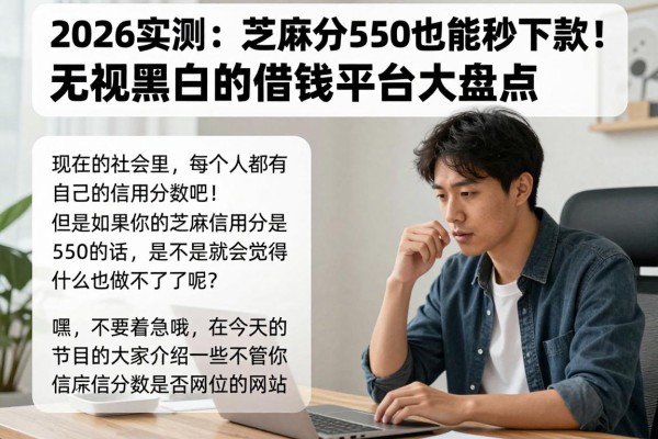2026实测：芝麻分550也能秒下款！无视黑白的借钱平台大盘点