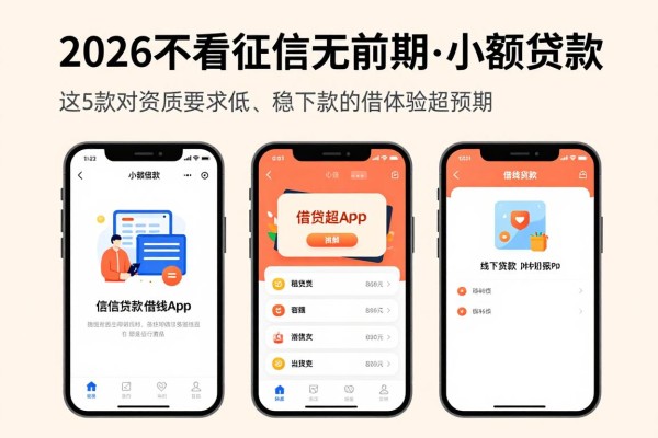 2026不看征信无前期的小额贷款!这5款对资质要求低、稳下款的借钱App体验超预期