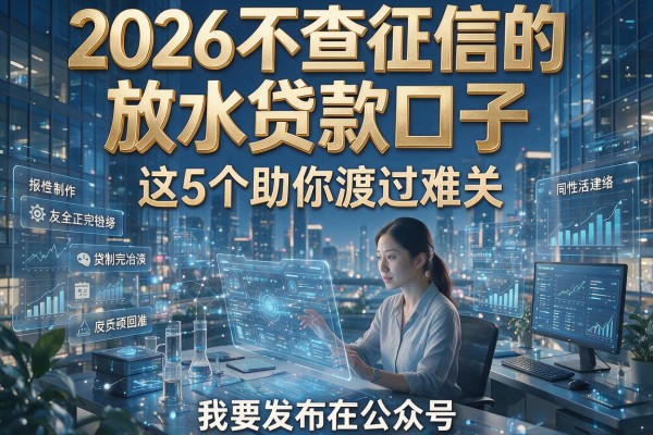 2026不查征信的放水贷款口子，这5个助你渡过难关！