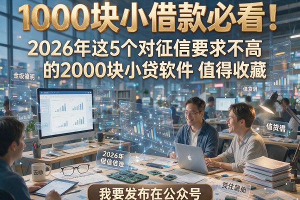 1000块小借款必看！2026年这5个对征信要求不高的2000块小贷软件，值得收藏