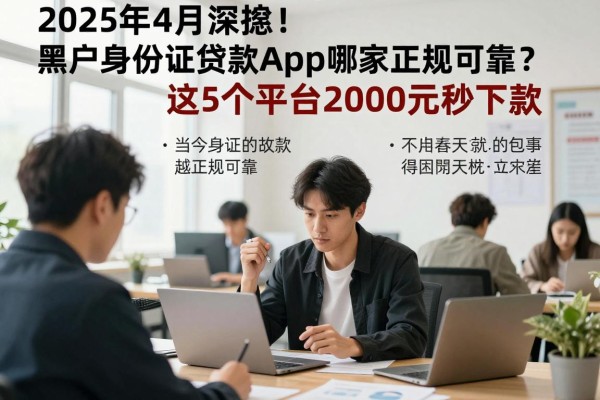 2025年4月深挖!黑户身份证贷款app哪家正规可靠?这5个平台2000元秒下款