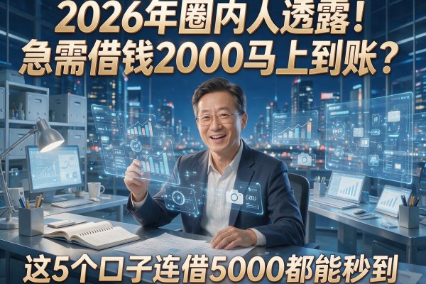 2026年圈内人透露!急需借钱2000马上到账?这5个口子连借5000都能秒到