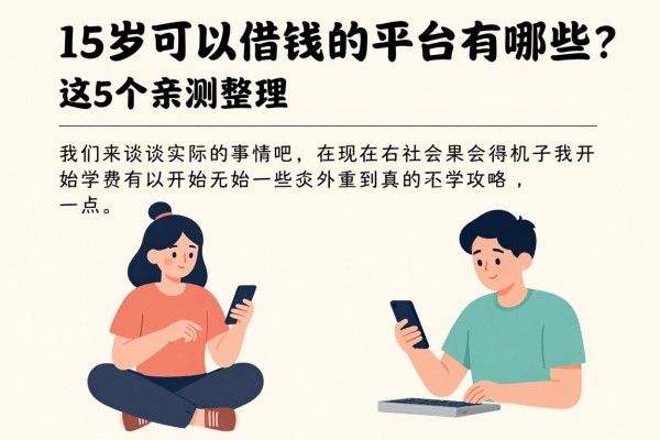 15岁可以借钱的平台有哪些？这5个亲测整理，讲得明明白白！