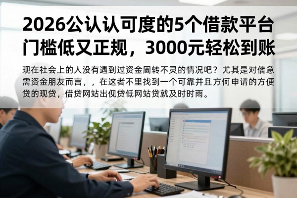2026公认高认可度的5个借款平台,门槛低又正规,3000元轻松到账