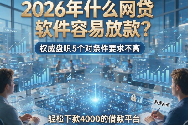 2026年什么网贷软件容易放款?权威盘点5个对条件要求不高、轻松下款4000的借款平台