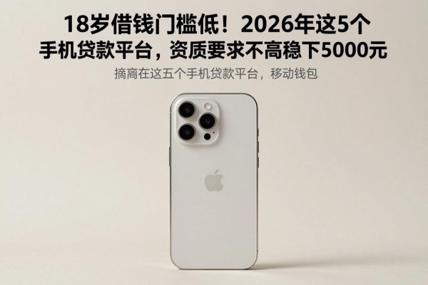 18岁借钱门槛低！2026年这5个手机贷款平台，资质要求不高稳下5000元