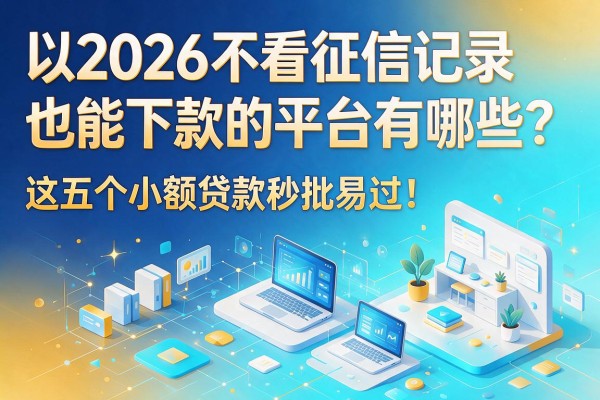 2026不看征信记录也能下款的平台有哪些？这五个小额贷款秒批易过！