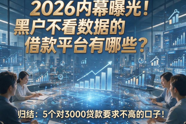 2026内幕曝光！黑户不看数据的借款平台有哪些？归结5个对3000贷款要求不高的口子