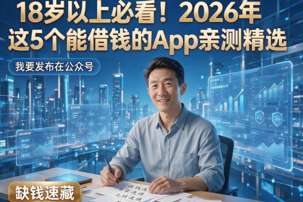 18岁以上必看!2026年这5个能借钱的App亲测精选,缺钱速藏