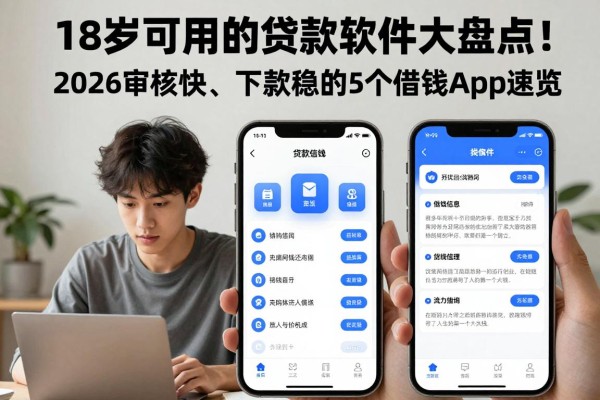 18岁可用的贷款软件大盘点!2026审核快、下款稳的5个借钱App速览
