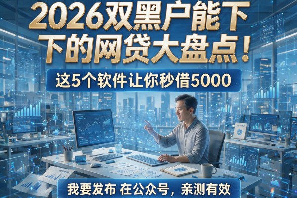 2026双黑户能下的网贷大盘点!这5个软件让你秒借5000,亲测有效
