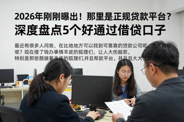 2026年刚刚曝出！那里是正规贷款平台？深度盘点5个好通过借钱口子