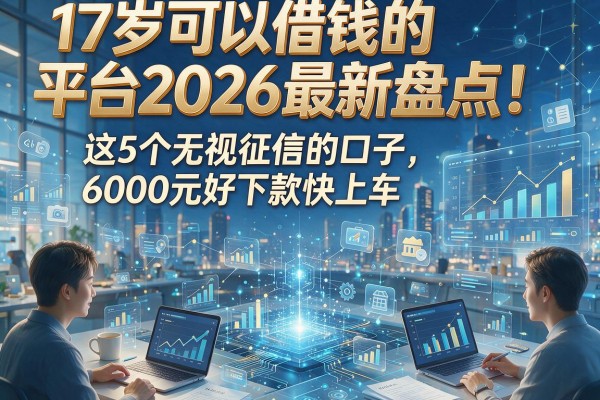 17岁可以借钱的平台2026最新盘点!这5个无视征信的口子,6000元好下款快上车