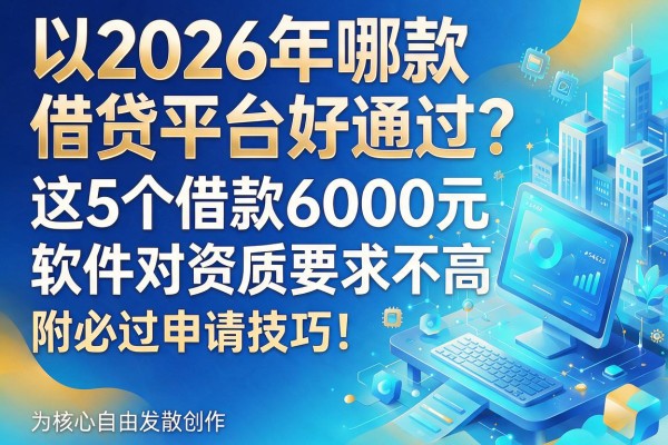 2026年哪款借贷平台好通过？这5个借款6000元软件对资质要求不高，附必过申请技巧！