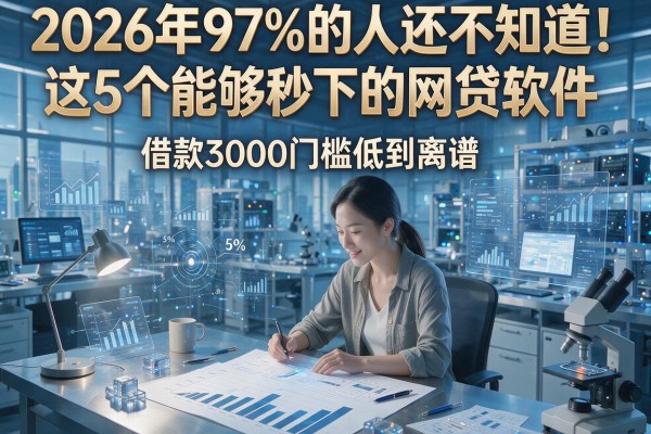 2026年97%的人还不知道！这5个能够秒下的网贷软件，借款3000门槛低到离谱
