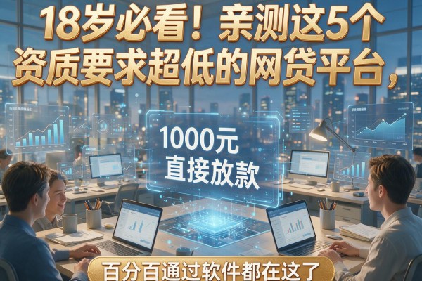 18岁必看！亲测这5个资质要求超低的网贷平台，1000元直接放款，号称百分百通过软件都在这了