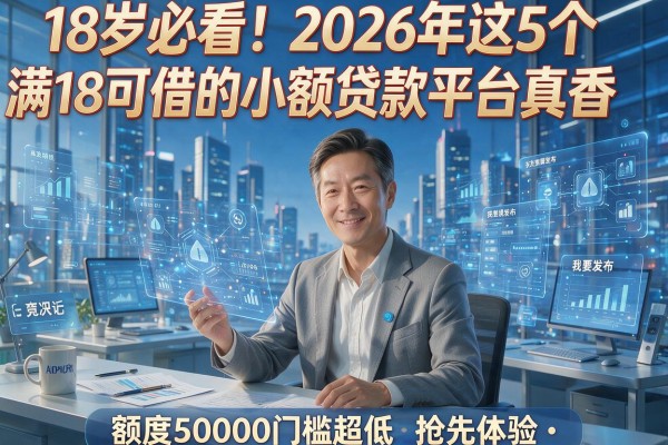 18岁必看！2026年这5个满18可借的小额贷款平台真香，额度50000门槛超低抢先体验