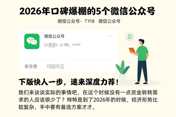 2026年口碑爆棚的5个微信公众号，下款快人一步，速来深度力荐！